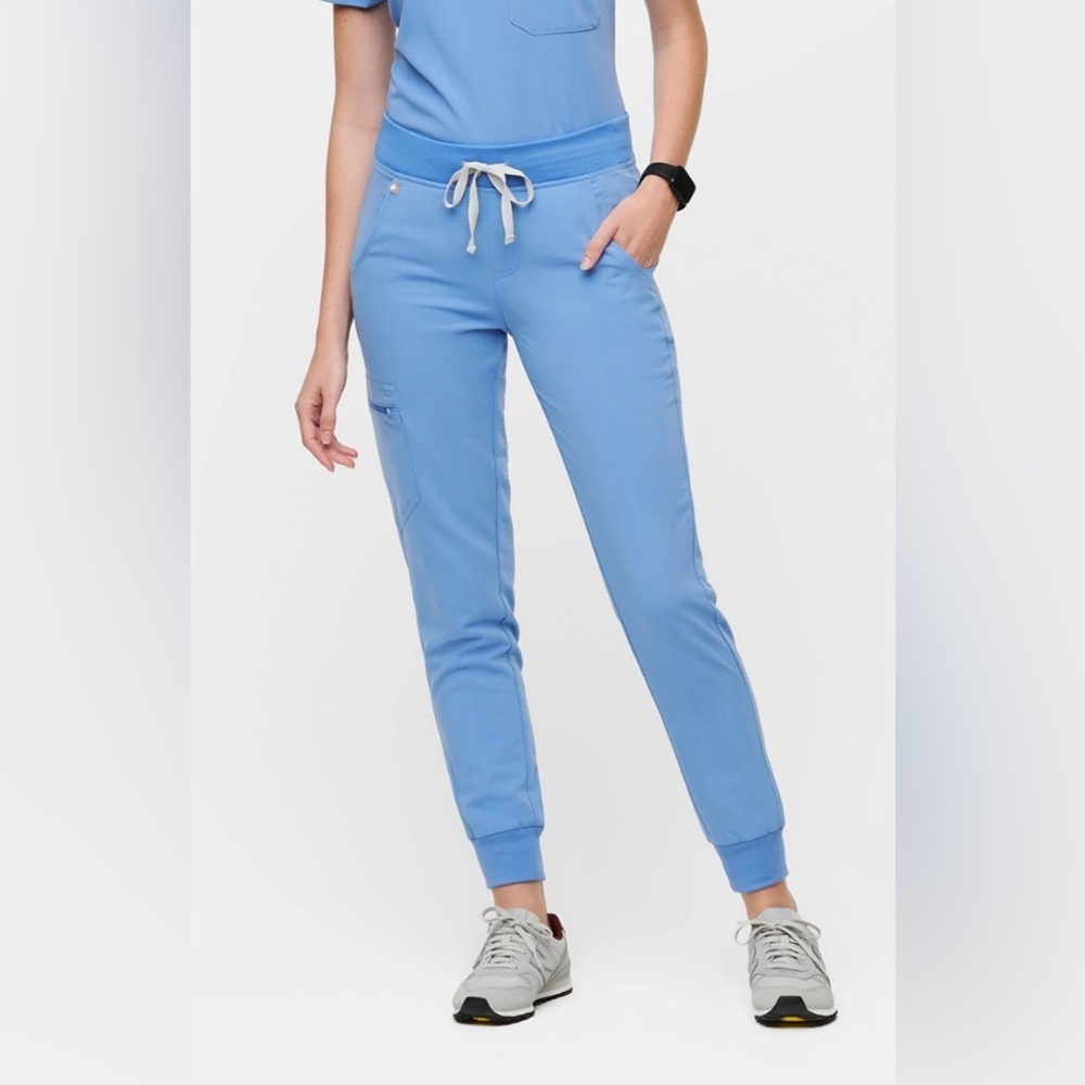 Figs Light Blue Zamora Cargo Jogger Pants Scrubs S Small Petite